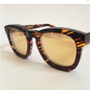 Wildfox Classic Fox Deluxe Color Montage Sunglasses Gold Mirror Lens